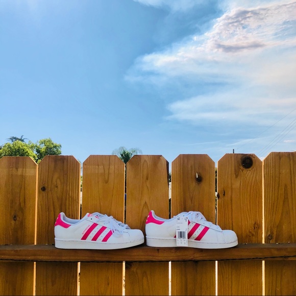 adidas Shoes | Adidas Superstar Pink Stripes | Poshmark